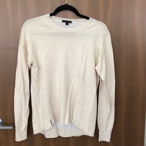 J.Crew Cream Heather Merino Wool Sweater